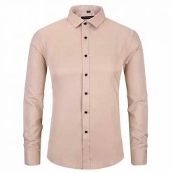 QISHA MEN SHIRT Store North Royal Wrinkle-Resistant Dress Shirt