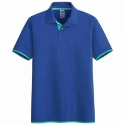 AOLIWEN Official Store North Royal Contrast Polo Short-Sleeve Shirt Men's Apparels