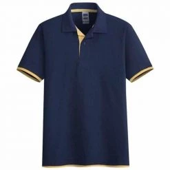 AOLIWEN Official Store North Royal Contrast Polo Short-Sleeve Shirt Men's Apparels