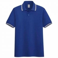 AOLIWEN Official Store Men's Apparels Sky Madrid Striped Weekend Polo Shirt