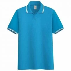AOLIWEN Official Store Men's Apparels Sky Madrid Striped Weekend Polo Shirt
