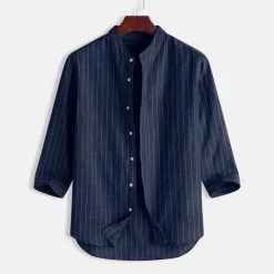 YIYANGQIANXI BAGS Store Sky Madrid Boracay Button Shirt Men's Apparels