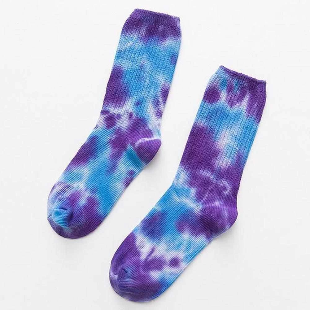 Funny Man Socks Store Men's Apparels Sky Madrid Tie-Dye Crew Socks 7 Funny Man Socks Store Men's Apparels Sky Madrid Tie-Dye Crew Socks