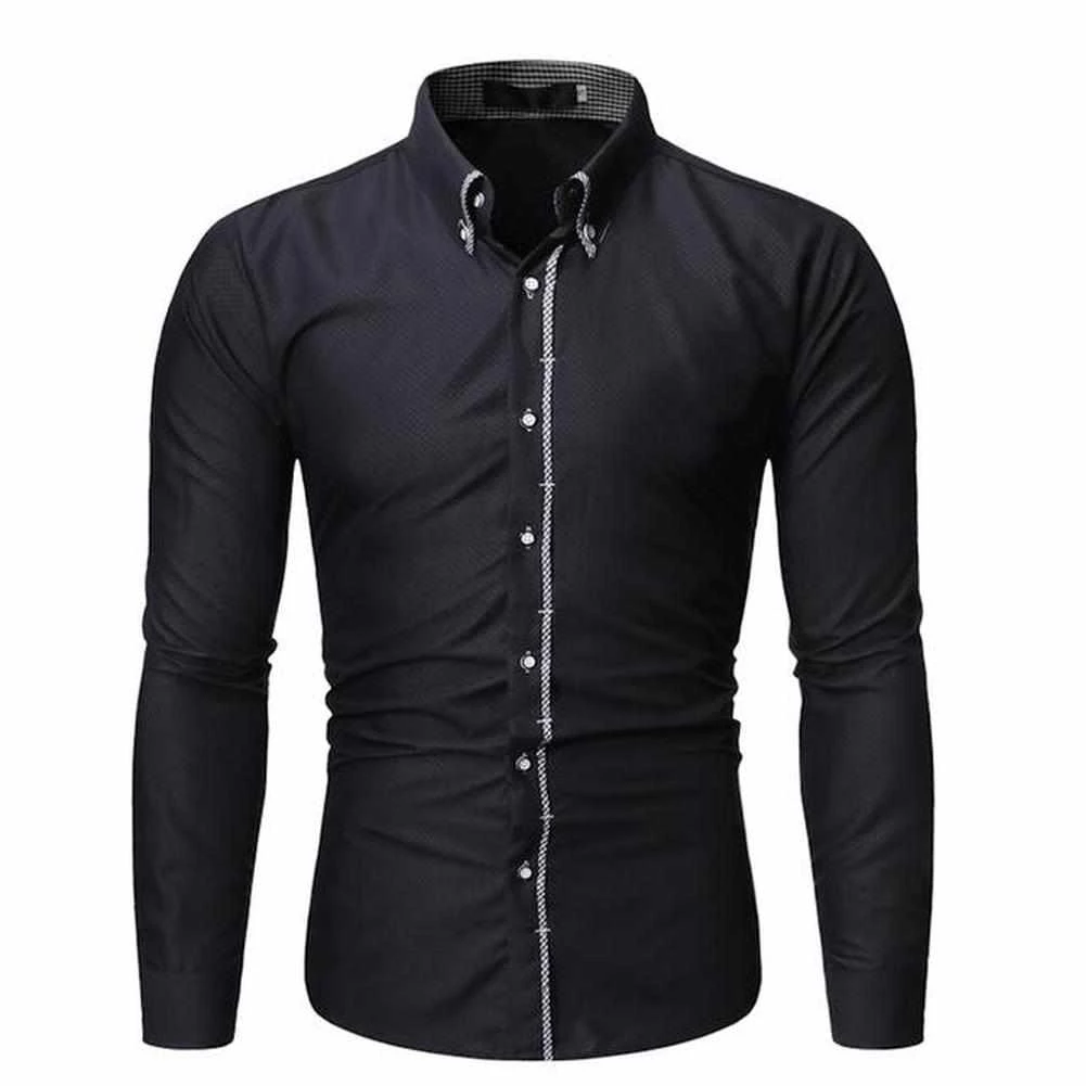 Mapleking-2019 Store North Royal Accent Trim Button Down Shirt Men's Apparels 5 Mapleking-2019 Store North Royal Accent Trim Button Down Shirt Men's Apparels