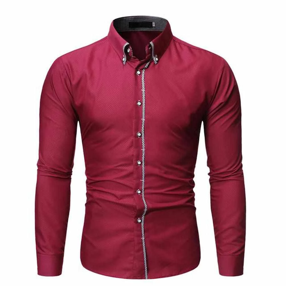 Mapleking-2019 Store North Royal Accent Trim Button Down Shirt Men's Apparels 4 Mapleking-2019 Store North Royal Accent Trim Button Down Shirt Men's Apparels