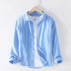 M Cotton Linen Store Sky Madrid Greetings From Paradise Shirt