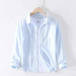 M Cotton Linen Store Sky Madrid Greetings From Paradise Shirt