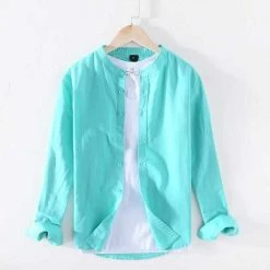 M Cotton Linen Store Men's Apparels North Royal Coconut Point Shirt