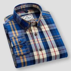 BOLEEBIRD Aliexpress Store Men's Apparels North Royal Gent Plaid Shirt