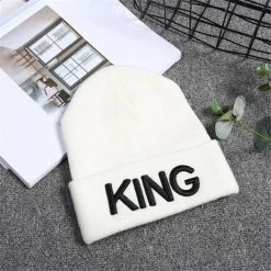 ZUEEBAG Store Sky Madrid King & Queen Knitted Beanie Men's Apparels