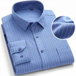 Donghuan Overseas Store Sky Madrid Brushed Long-Sleeve Shirt Men's Apparels