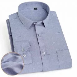 BOLEEBIRD AliExpress Store Men's Apparels Sky Madrid Casual Bamboo Shirt