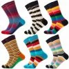 Happiness Socks Store Saint Morris Striped Colorful Socks (6 Pairs)