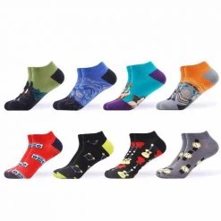 Sanzetti Official Store Men's Apparels Assorted Ankle Socks (8 Pairs)