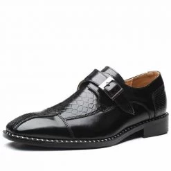 ROEGRE Footwear Store Men's Apparels Saint Morris Monk Strap Leather Shoes