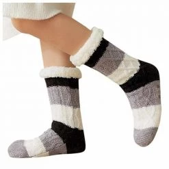 Pick Me Up -- Store Fluffy Striped Socks