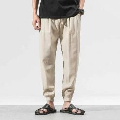 VOLGINS Official Store North Royal Linen Harem Pants