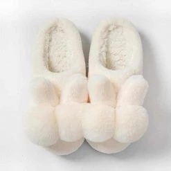 RASS PLE Official Store Sky Madrid Rabbit Ear Fluffy Slippers Women's Apparels