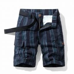 Street Graffiti Men's Store North Royal Striped Cargo Shorts