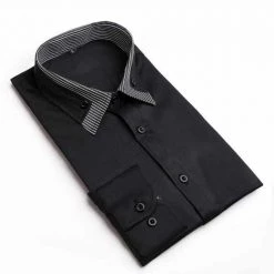 VISADA JAUNA - Store Sky Madrid Striped Slim Long-Sleeve Shirt