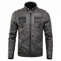 Hangzhou Bolubao II Store North Royal Leather Fleece Jacket