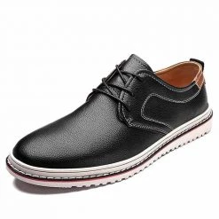 JINGDELONG Official Store Men's Apparels Vincent Genuine Leather Derby Sneaker
