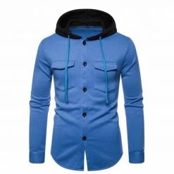 Teyi Apparel Store Men's Apparels Sky Madrid Casual Hooded Shirt