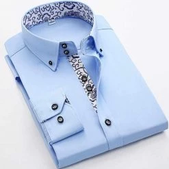 Shop412624 Store Saint Morris Slim Long Sleeve Print Shirt