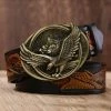 GFOHUO Belt Store Flying Eagle Leather Belt