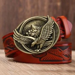 GFOHUO Belt Store Flying Eagle Leather Belt