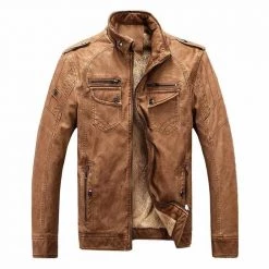 Hangzhou Bolubao II Store North Royal Leather Fleece Jacket