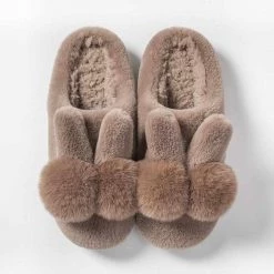 RASS PLE Official Store Sky Madrid Rabbit Ear Fluffy Slippers Women's Apparels
