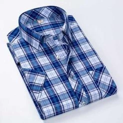 Dwaynes Johnsons Store Sky Madrid Indigo Plaid Shirt