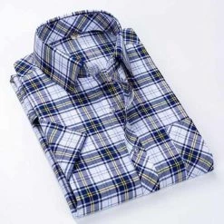 Dwaynes Johnsons Store Sky Madrid Indigo Plaid Shirt