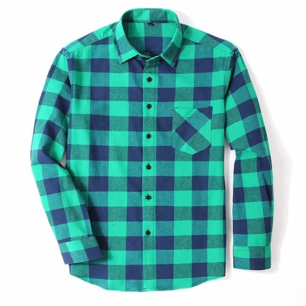 BINJUEMENS Store Oxford Plaid Shirt 7 BINJUEMENS Store Oxford Plaid Shirt