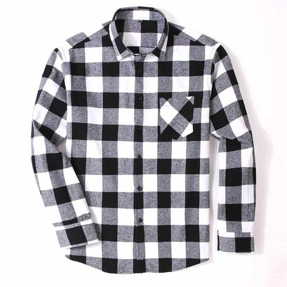 BINJUEMENS Store Oxford Plaid Shirt 5 BINJUEMENS Store Oxford Plaid Shirt
