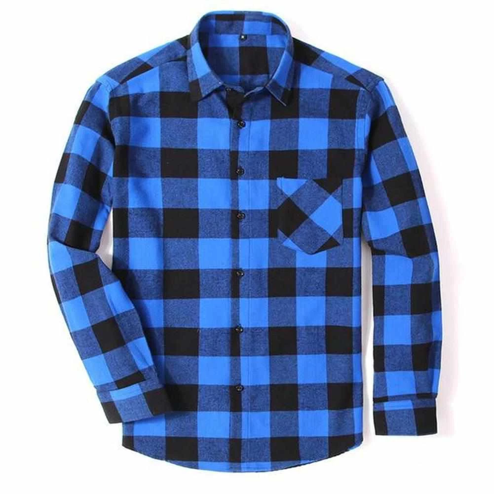 BINJUEMENS Store Oxford Plaid Shirt 6 BINJUEMENS Store Oxford Plaid Shirt