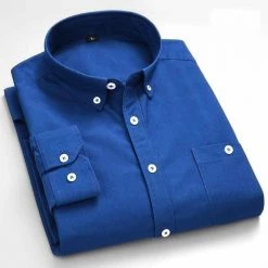 HOWDFEO Store North Royal Corduroy Button-Down Shirt Men's Apparels