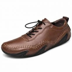 Vancat Official Store Genuine Leather Driving Shoes