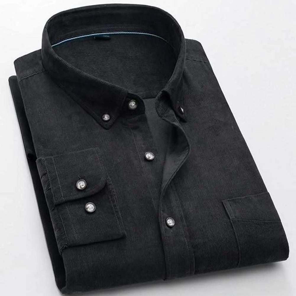 Donghuan Overseas Store Men's Apparels North Royal Corduroy Button-Down Shirt 11 Donghuan Overseas Store Men's Apparels North Royal Corduroy Button-Down Shirt