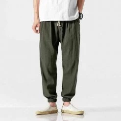 VOLGINS Official Store North Royal Linen Harem Pants