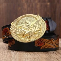 GFOHUO Belt Store Flying Eagle Leather Belt