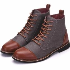 ROEGRE Speciality Store Bradley Vegan Leather Boots Men's Apparels