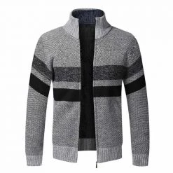 JayRuoYi Clothes Store Casual Striped Zipper Cardigan Men's Apparels 11 JayRuoYi Clothes Store Casual Striped Zipper Cardigan Men's Apparels