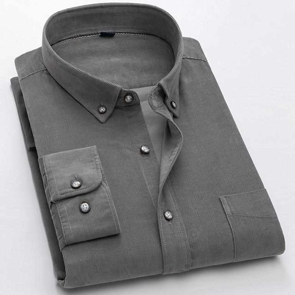 Donghuan Overseas Store Men's Apparels North Royal Corduroy Button-Down Shirt 9 Donghuan Overseas Store Men's Apparels North Royal Corduroy Button-Down Shirt