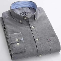 BOLEEBIRD AliExpress Store North Royal Oxford Shirt Men's Apparels