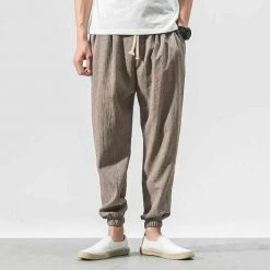 VOLGINS Official Store North Royal Linen Harem Pants