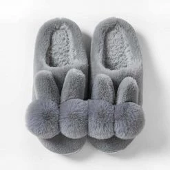 RASS PLE Official Store Sky Madrid Rabbit Ear Fluffy Slippers Women's Apparels