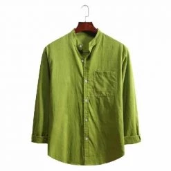 VEAKER Apparel Outlets Store Men's Apparels North Royal Valencia Linen Shirt