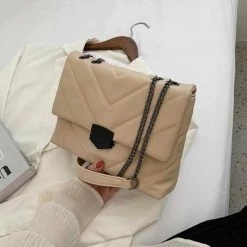 Sarah's Fashion Shop Women's Apparels Sky Madrid Leather V-Line Shoulder Bag 11 Sarah's Fashion Shop Women's Apparels Sky Madrid Leather V-Line Shoulder Bag